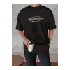 Unisex Reverse Baskılı Tshirt Siyah