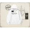Unisex Reverse Oversize Unisex Kapşonlu Sweatshirt Beyaz