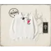 Unisex Rolling Stones 1978 Unisex Polo Yaka Yarım Fermuarlı Sweatshirt Beyaz