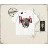 Unisex Rough Leopar Oversize Unisex Tişört Beyaz