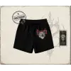Unisex Rough Leopar Unisex Şort Beyaz
