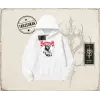 Unisex Sadness Oversize Unisex Kapşonlu Sweatshirt Beyaz