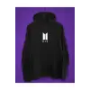 Unisex Siyah Bts Baskılı Sweatshirt