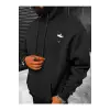 Unisex Siyah Devil Baskılı Kapüşonlu Sweatshirt