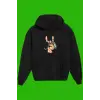 Unisex Siyah Gamer Baskılı Sweatshirt
