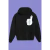 Unisex Siyah Merci Baskılı Sweatshirt