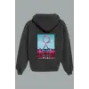 Unisex Siyah Squid Game Sırt Baskılı Sweatshirt