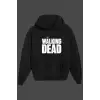 Unisex Siyah The Walking Dead Baskılı Sweatshirt