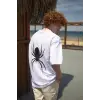 Unisex Spider Tshirt Beyaz