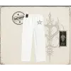 Unisex Star Stroke Unisex Baggy Eşofman Altı Beyaz