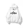 Unisex Stars Sweatshirt Beyaz