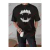 Unisex Teeth Tshirt Siyah