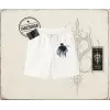 Unisex Time Flies Unisex Şort Beyaz