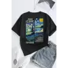 Unisex Van Gogh Baskılı Oversize