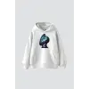 Universe Man Baskılı Oversize Unisex Premium Beyaz