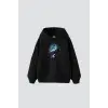 Universe Man Baskılı Oversize Unisex Premium Siyah