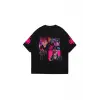 VI Arcane Baskılı Oversize Unisex Siyah