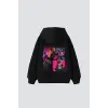 VI Arcane Baskılı Oversize Unisex Siyah