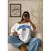 Vintage AZERBAIJAN Baskılı Unisex Oversize