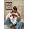 Vintage BAHREYN Baskılı Unisex Oversize