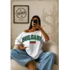 Vintage BULGARIA Baskılı Unisex Oversize
