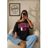 Vintage KATAR Baskılı Unisex Oversize