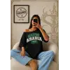 Vintage Saudi Arabia Baskılı Unisex Oversize