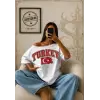 Vintage Turkey Baskılı Unisex Oversize