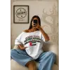 Vintage UNITED ARAB EMIRATE Baskılı Unisex Oversize