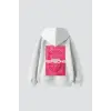 Vırtual Tracks Baskılı Oversize Unisex Premium Beyaz