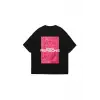 Vırtual Tracks Baskılı Oversize Unisex Siyah