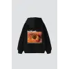 Vision Baskılı Oversize Unisex Premium Siyah