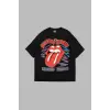 Voodoo Lounge Baskılı Oversize Unisex Siyah
