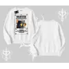 Wanted Temalı Kedi Baskılı Biskilet Sweatshirt