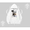 Wanted Temalı Kedi Baskılı Kapşonlu Sweatshirt