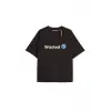 WASTED Unisex Oversize Yazılı Tshirt SİYAH