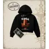 WATCHED Kadın Crop Kapşonlu Sweatshirt