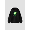 WE BORN Baskılı Oversize Unisex Siyah