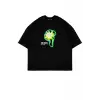 WE BORN Baskılı Siyah Oversize Unisex