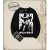 WILD WEST Oversize Unisex Bisiklet Yaka Sweatshirt
