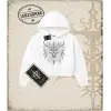 WITCH Kadın Crop Kapşonlu Sweatshirt