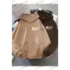 Y2K Çift SEVGİLİ Still Freedom Kalın Kışlık Sweatshirt - Baskılı Oversize KOD 1484