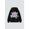 y2K Gengar Sırt Baskılı Oversize Unisex Siyah