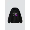 Y2k Leopar Starz V2 Baskılı Oversize Unisex Siyah