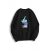 Y2K Unisex No One Cares Bisiklet Yaka Sweatshirt KOD 1868