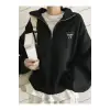 Y2K Yarım Fermuarlı Bay  Sweatshirt