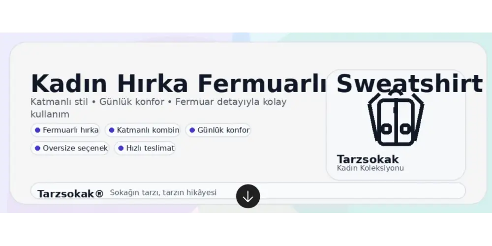 Kadın Hırka Fermuarlı Sweatshirt