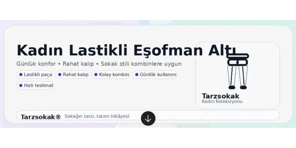 Kadın Lastikli Eşofman Altı