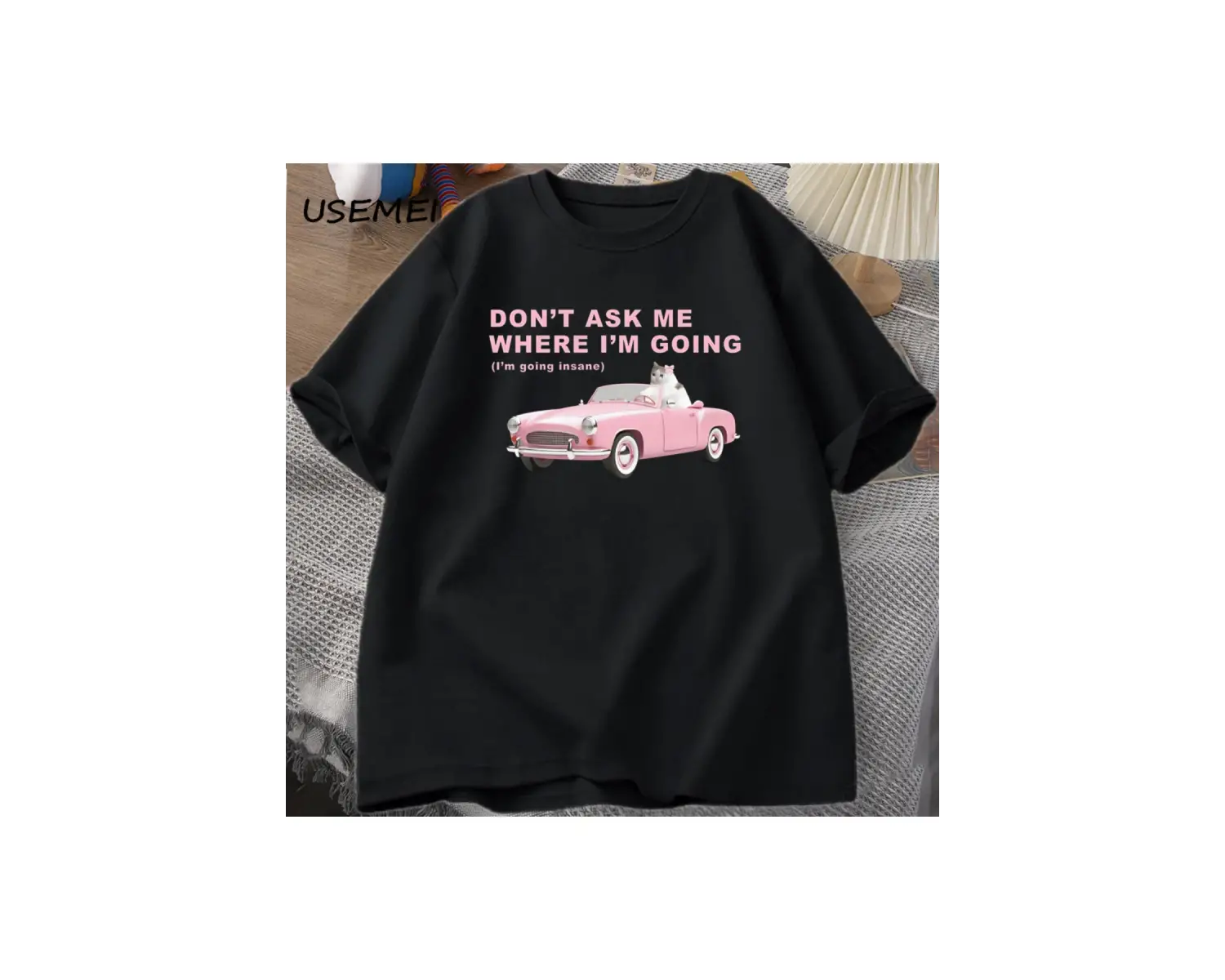 Ben Uia Kedi T-shirt Erkek Kadın Hip Hop Müzik Pamuk Kısa Kollu Yuvarlak Boyun Tshirt erkek 2875