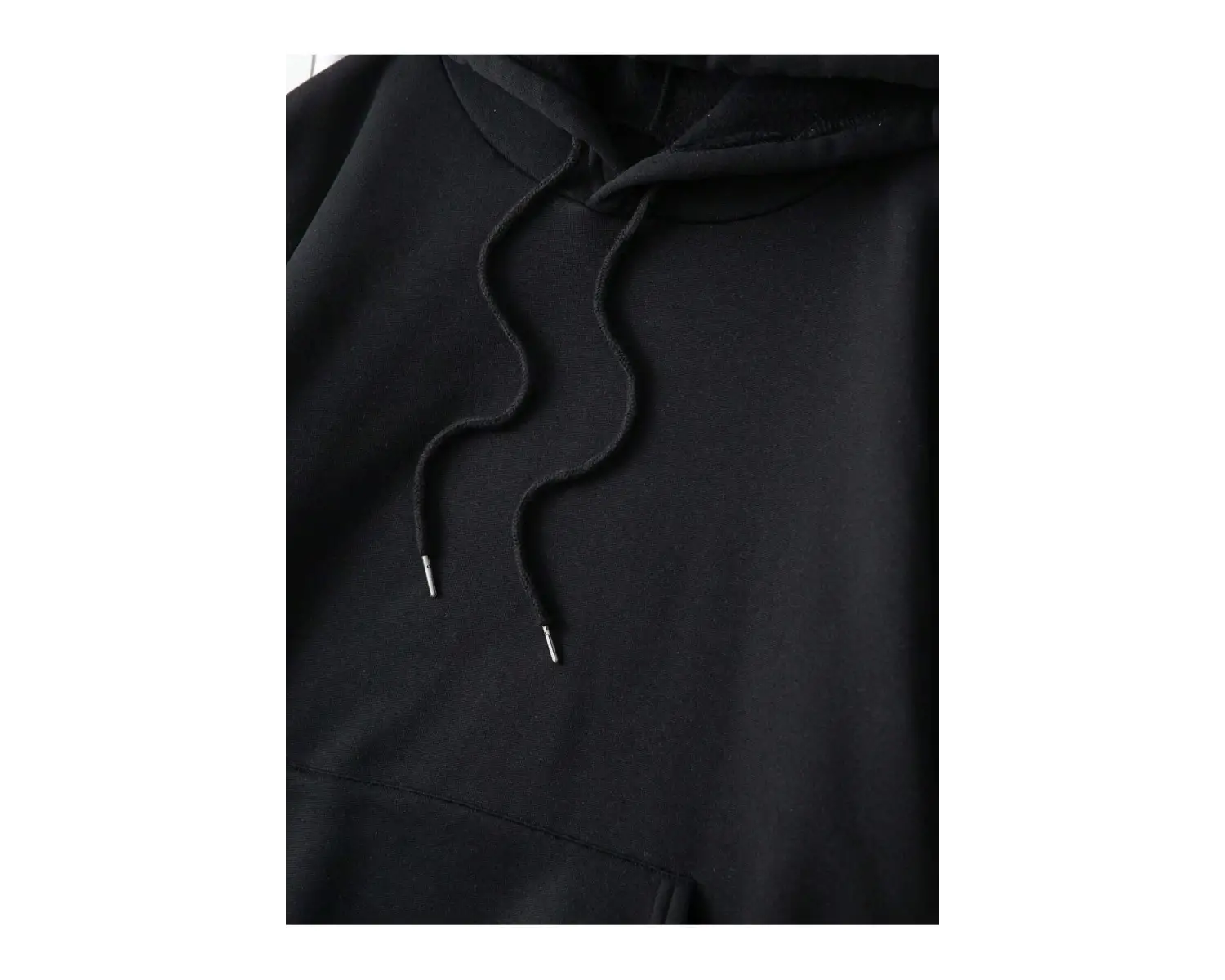 . Essnce Butterfly Print Kangaroo Pocket Drawstring Lined Hoodie Siyah